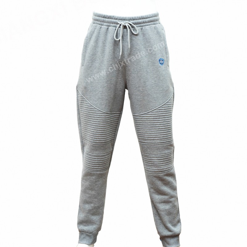 Grey Casual Long Pants Fleece High Quality Sport Pants